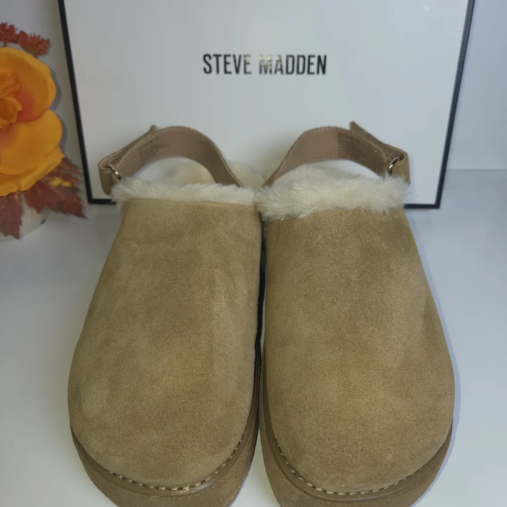 Steve Madden Tan Suede Slip-On Shoes - Picture 9 of 10